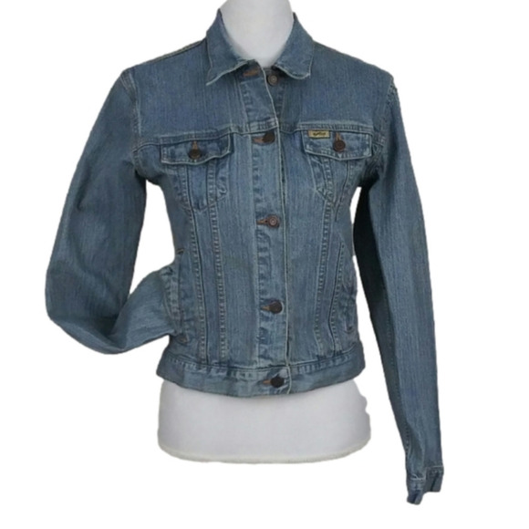 Levi's Strauss Signature Blue Medium Wash Long Sleeve Button Down Denim Jacket - Picture 1 of 8